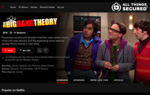 the big bang theory in netflix